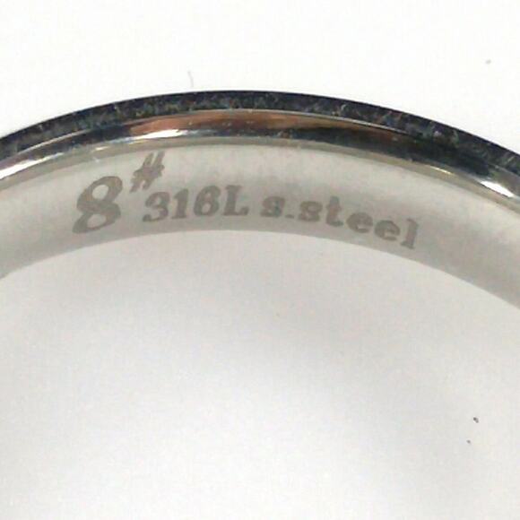 "You are my Love" CZ Stainless Steel Ring Wedding Anniversary Promise US Size 8 - Picture 11 of 11
